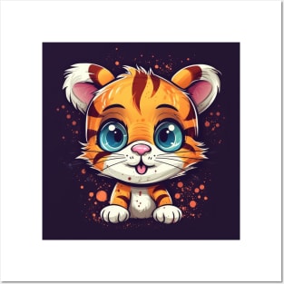 Cute baby tiger Posters and Art